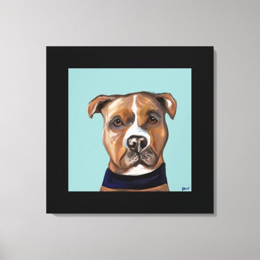 AMERIKAANSE STAFFORDSHIRE TERRIE CANVAS AFDRUK (Voorkant)