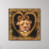 AMERIKAANSE STAFFORDSHIRE TERRIE CANVAS AFDRUK (Voorkant)