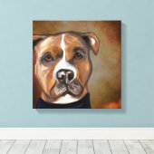 AMERIKAANSE STAFFORDSHIRE TERRIE CANVAS AFDRUK (Insitu (Houten vloer))