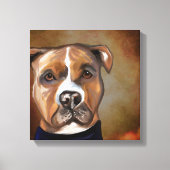 AMERIKAANSE STAFFORDSHIRE TERRIE CANVAS AFDRUK (Voorkant)