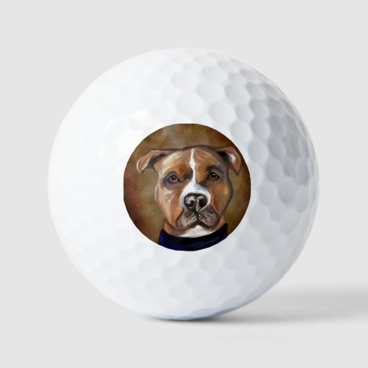 AMERIKAANSE STAFFORDSHIRE TERRIE GOLFBALLEN (Voorkant)