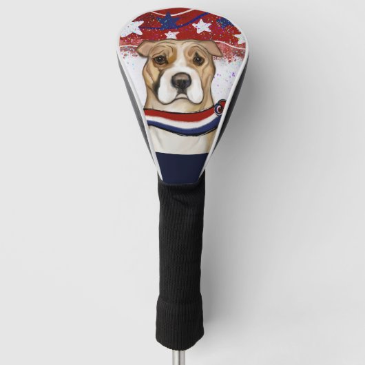 AMERIKAANSE STAFFORDSHIRE TERRIE GOLFHEADCOVER (Voorkant)