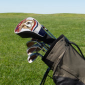 AMERIKAANSE STAFFORDSHIRE TERRIE GOLFHEADCOVER (Insitu)