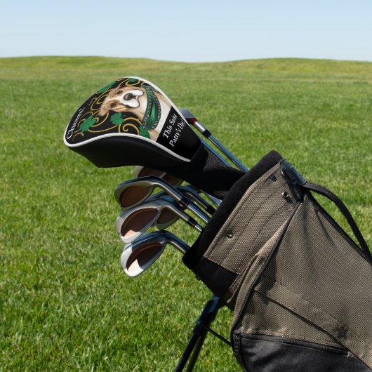 AMERIKAANSE STAFFORDSHIRE TERRIE GOLFHEADCOVER (Insitu)