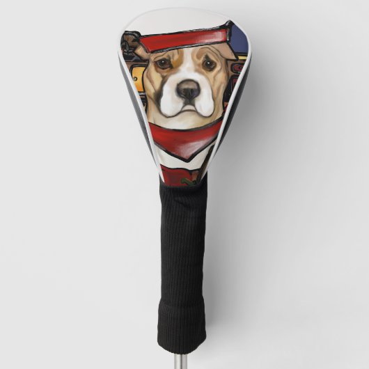 AMERIKAANSE STAFFORDSHIRE TERRIE GOLFHEADCOVER (Voorkant)