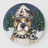 AMERIKAANSE STAFFORDSHIRE TERRIE GROTE KLOK (Voorkant)