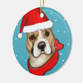 AMERIKAANSE STAFFORDSHIRE TERRIE KERAMISCH ORNAMENT (Links)