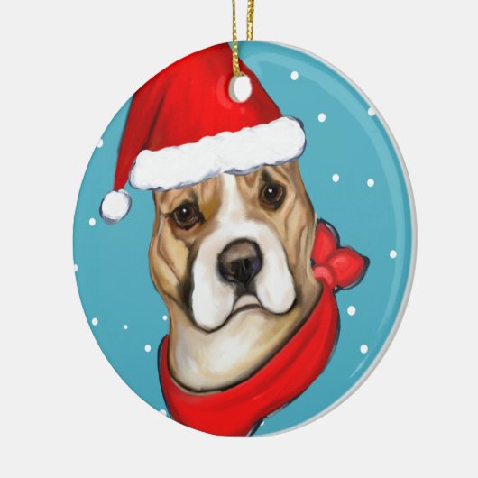 AMERIKAANSE STAFFORDSHIRE TERRIE KERAMISCH ORNAMENT (Links)