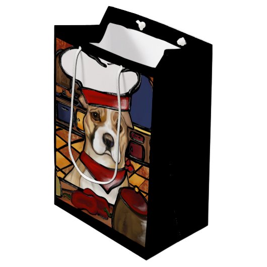 AMERIKAANSE STAFFORDSHIRE TERRIE MEDIUM CADEAUZAKJE (Voorkant Gekanteld)