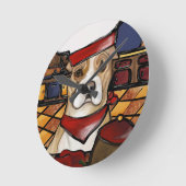 AMERIKAANSE STAFFORDSHIRE TERRIE RONDE KLOK (Hoek)