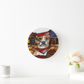 AMERIKAANSE STAFFORDSHIRE TERRIE RONDE KLOK (Huis)