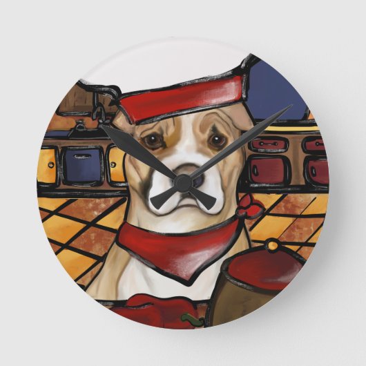 AMERIKAANSE STAFFORDSHIRE TERRIE RONDE KLOK (Voorkant)