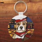 AMERIKAANSE STAFFORDSHIRE TERRIE SLEUTELHANGER (Voorkant)