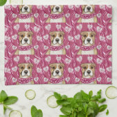 AMERIKAANSE STAFFORDSHIRE TERRIE THEEDOEK (Gevouwen)