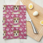 AMERIKAANSE STAFFORDSHIRE TERRIE THEEDOEK (Quarter Fold)