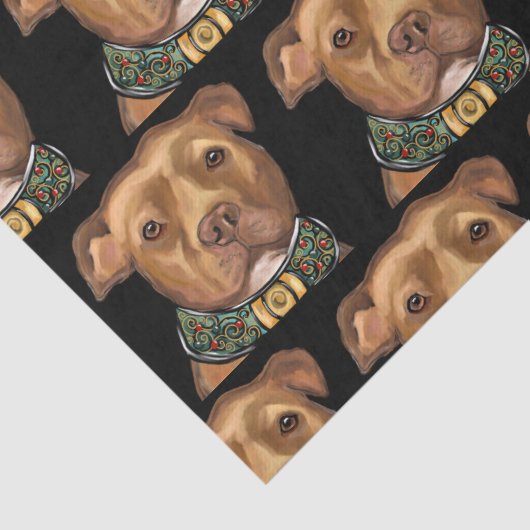 AMERIKAANSE STAFFORDSHIRE TERRIE TISSUEPAPIER (Detail)