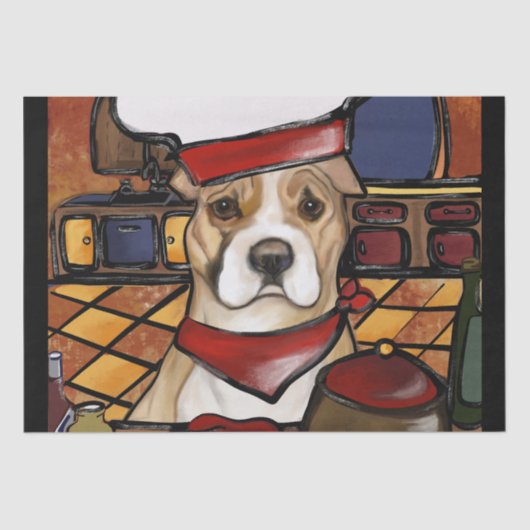 AMERIKAANSE STAFFORDSHIRE TERRIE TISSUEPAPIER (Voorkant)