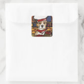 AMERIKAANSE STAFFORDSHIRE TERRIE VIERKANTE STICKER (Tas)