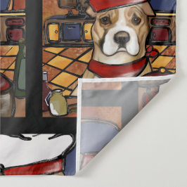 AMERIKAANSE STAFFORDSHIRE TERRIE WANDKLEED