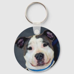 Amerikaanse Staffordshire Terrier-Am Personeelfoto Sleutelhanger