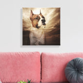 Amerikaanse Staffordshire Terrier - Amstaff Canvas Afdruk (Insitu (Woonkamer))