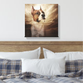 Amerikaanse Staffordshire Terrier - Amstaff Canvas Afdruk (Insitu (Slaapkamer))