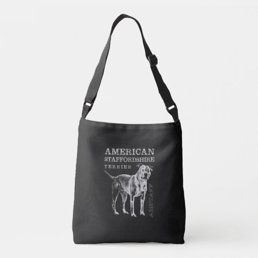 Amerikaanse Staffordshire Terrier - Amstaff Crossbody Tas (Achterkant)