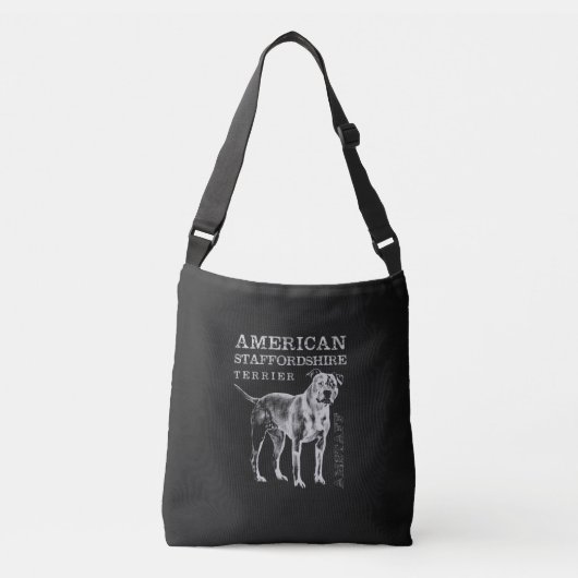 Amerikaanse Staffordshire Terrier - Amstaff Crossbody Tas (Voorkant)