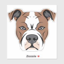 Amerikaanse Staffordshire Terrier Amstaff Dog Face Sticker