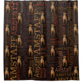 Amerikaanse Staffordshire Terrier - Amstaff Douchegordijn (Voorkant)