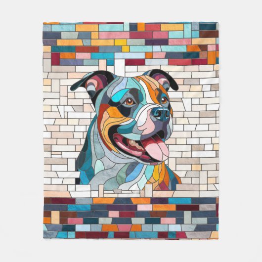Amerikaanse Staffordshire Terrier - Amstaff Fleece Deken (Voorkant)
