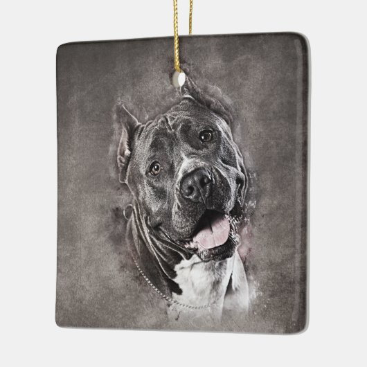 Amerikaanse Staffordshire Terrier - Amstaff Keramisch Ornament (Links)