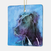 Amerikaanse Staffordshire Terrier - Amstaff Keramisch Ornament (Links)