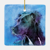 Amerikaanse Staffordshire Terrier - Amstaff Keramisch Ornament (Achterkant)