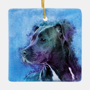 Amerikaanse Staffordshire Terrier - Amstaff Keramisch Ornament