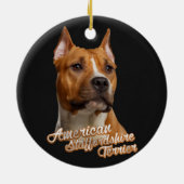 Amerikaanse Staffordshire Terrier - Amstaff Keramisch Ornament (Achterkant)