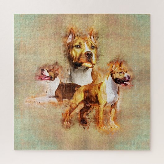 Amerikaanse Staffordshire Terrier - Amstaff Legpuzzel (Verticaal)