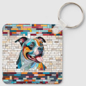 Amerikaanse Staffordshire Terrier - Amstaff Sleutelhanger (Achterkant)