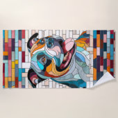 Amerikaanse Staffordshire Terrier - Amstaff Strandlaken (Voorkant)