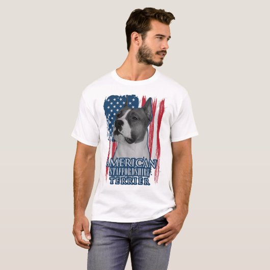 Amerikaanse Staffordshire Terrier - Amstaff T-shirt (Voorkant volledig)