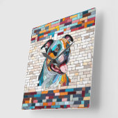 Amerikaanse Staffordshire Terrier - Amstaff Vierkante Klok (Hoek)