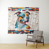 Amerikaanse Staffordshire Terrier - Amstaff Wandkleed (In Situ (horizontaal))