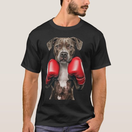 Amerikaanse Staffordshire Terrier Boxing T-shirt (Voorkant)