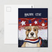AMERIKAANSE STAFFORDSHIRE TERRIËR BRIEFKAART (Voorkant / Achterkant)