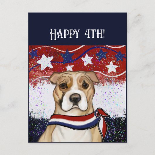 AMERIKAANSE STAFFORDSHIRE TERRIËR BRIEFKAART (Voorkant)