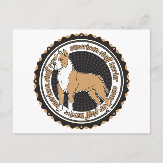 Amerikaanse Staffordshire Terrier Briefkaart (Voorkant)