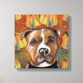 AMERIKAANSE STAFFORDSHIRE TERRIËR CANVAS AFDRUK (Voorkant)