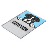 Amerikaanse Staffordshire Terrier Custom Amstaff Notitieboek (Linkerzijde)