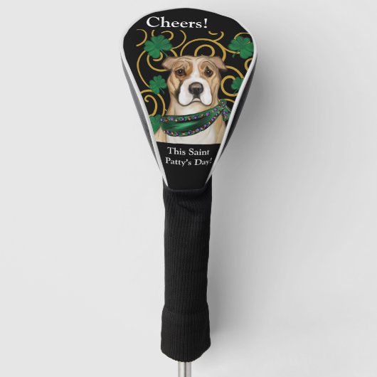 AMERIKAANSE STAFFORDSHIRE TERRIËR GOLFHEADCOVER (Voorkant)