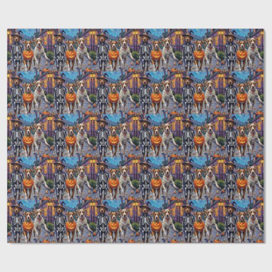 Amerikaanse Staffordshire Terriër Honden Halloween Cadeaupapier (Vlak)